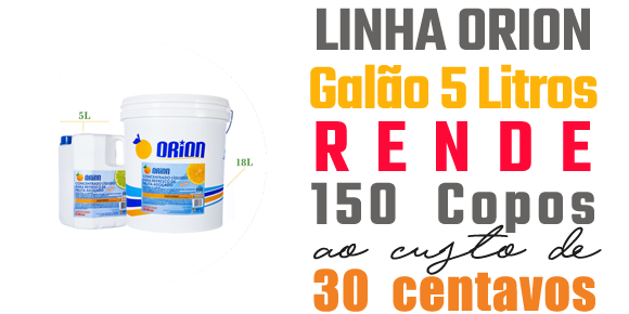 suco orion com rendimento de 150 copos